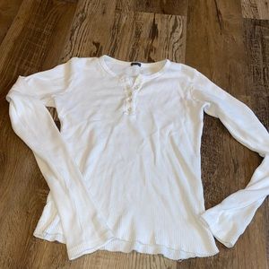 MOVING SALE!! Brandy Melville white button long sleeve